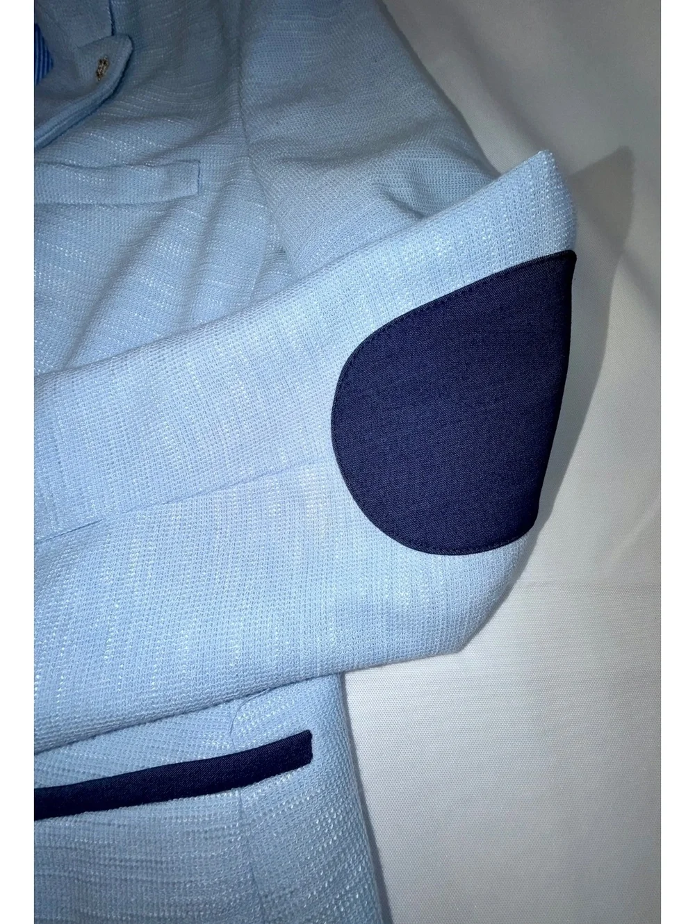 Tommy Hilfiger light blue blazer with elbow patches